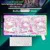 RGB Mat HD Print Gamer Keyboard Pad XXL Anime Pink Girls Rubber Mouse Pad Kawaii Non-Slip Desk Mat Large Gaming PC Expansion Pad