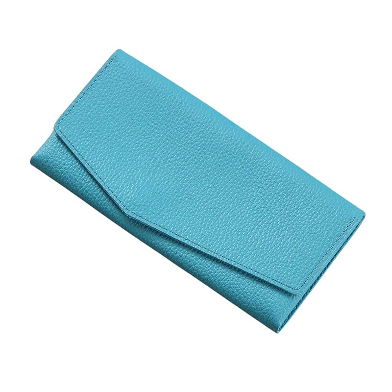 

[STATUSY] il modo concept (Ilmode concept) made in Japan ladies men s waterproof genuine leather long wallet (Aqua blue, for left-handed users)