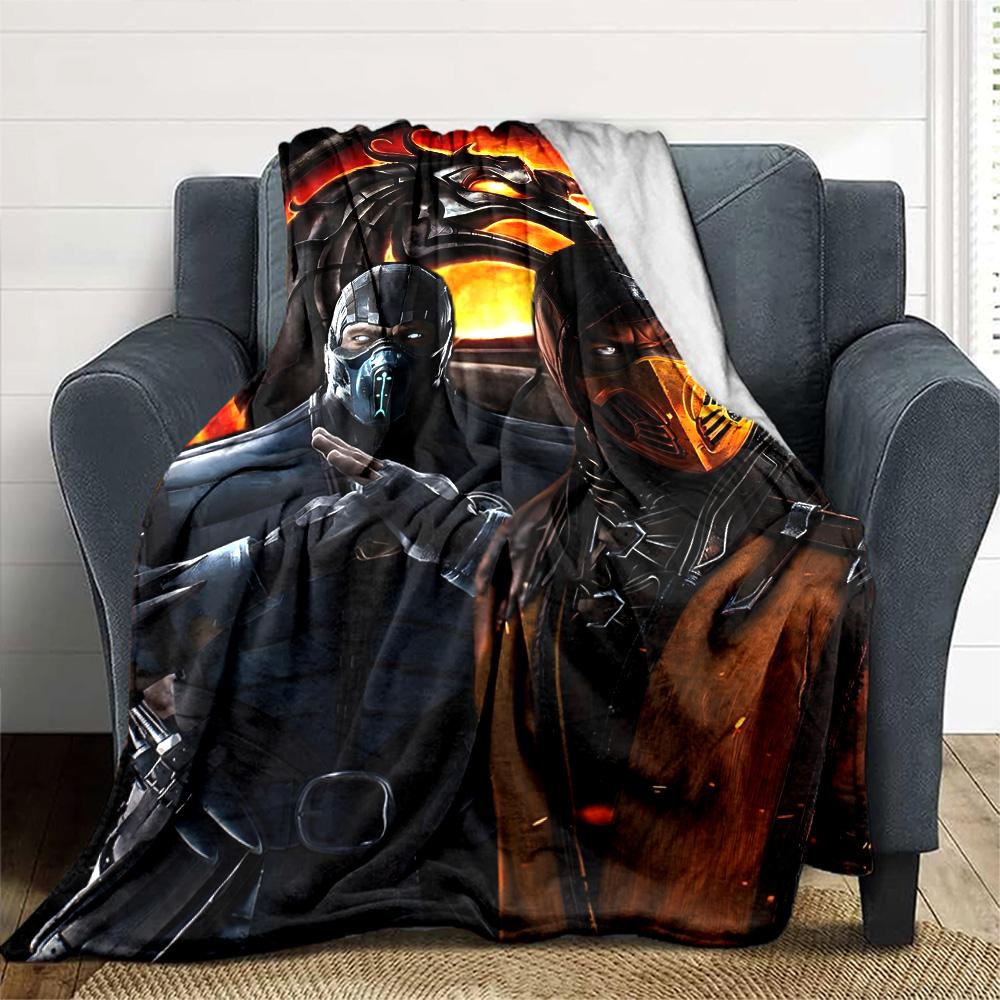 1pc M-Mortal Kombat1 Blanket, Gift, for Men and Women, Soft Blanket, Good for Sofa Bed Couch Travel, Lightweight Flannel Blanket