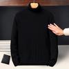 Men's Turtleneck Sweater Solid Color High Neck Pullover Knitted Sweaters Casual Elastic Sweatwear Mens Fall Winter