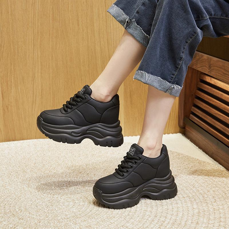 Platform dad shoes women's 2025 spring new versatile casual sports shoes bread shoes small inner height increase women's shoes