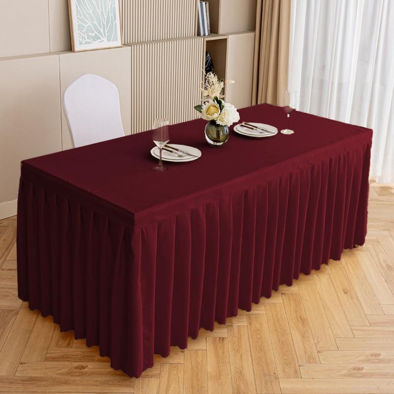 Modern Minimalist Table Skirt Hotel Conference Banquet Rectangular Dining Tables 120-240cm Length