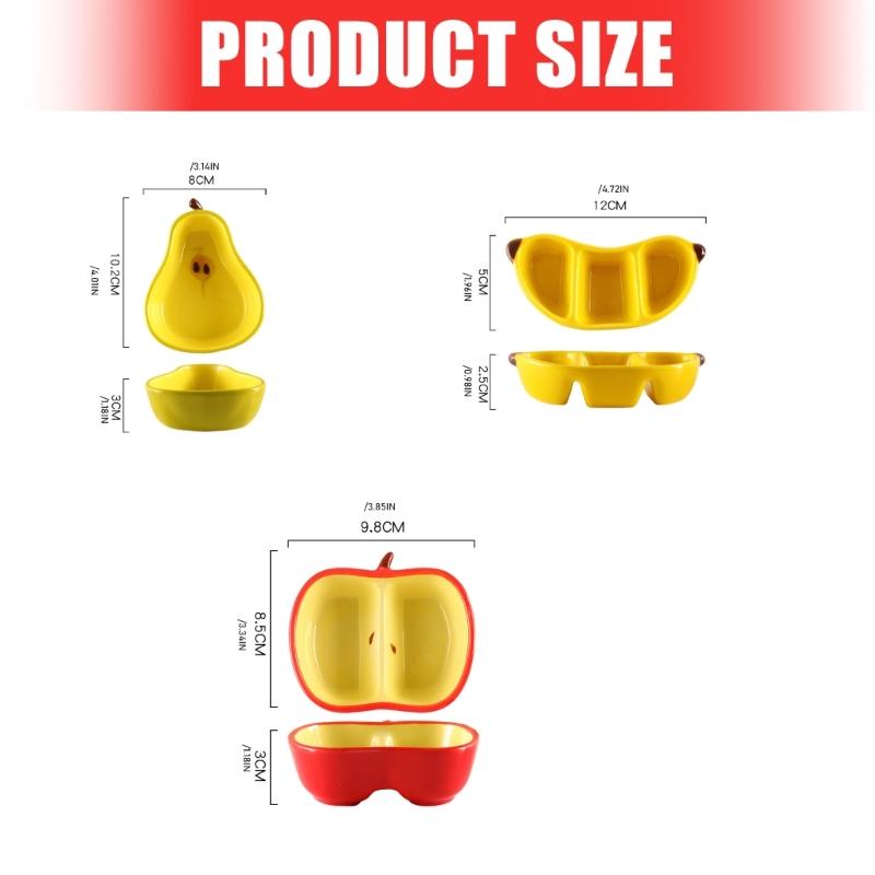 Practical Ceramic Fruit Shape Appetizer Plate Heat Resistant Ceramic Texture Suitable for Home Kitchens and Party Use