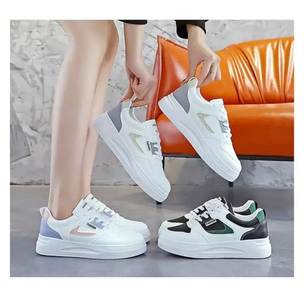 NEW Board shoes women's sports thick sole versatile Korean version ins trendy anti slip white shoes women