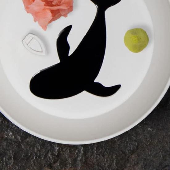 Yousheng Sea Whale Dipping Dish Cute Condiment Plate for Soy Sauce And Vinegar Multifunctional Spoon Rest Jewelry Storage Tray Fun Gift for Food And