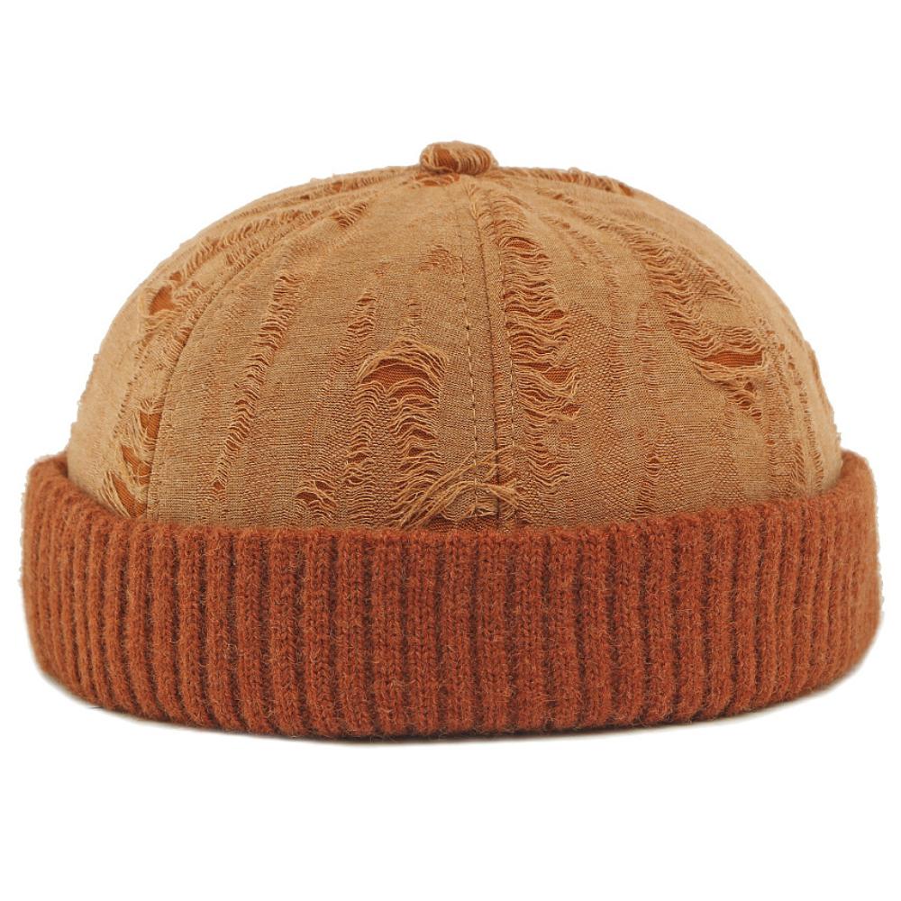 HT4857 Autumn Winter Cap for Men Women Stylish Shabby Skull Cap Male Female Beanie Hat Knitted Earflap Cap Adjustable Bomber Hat