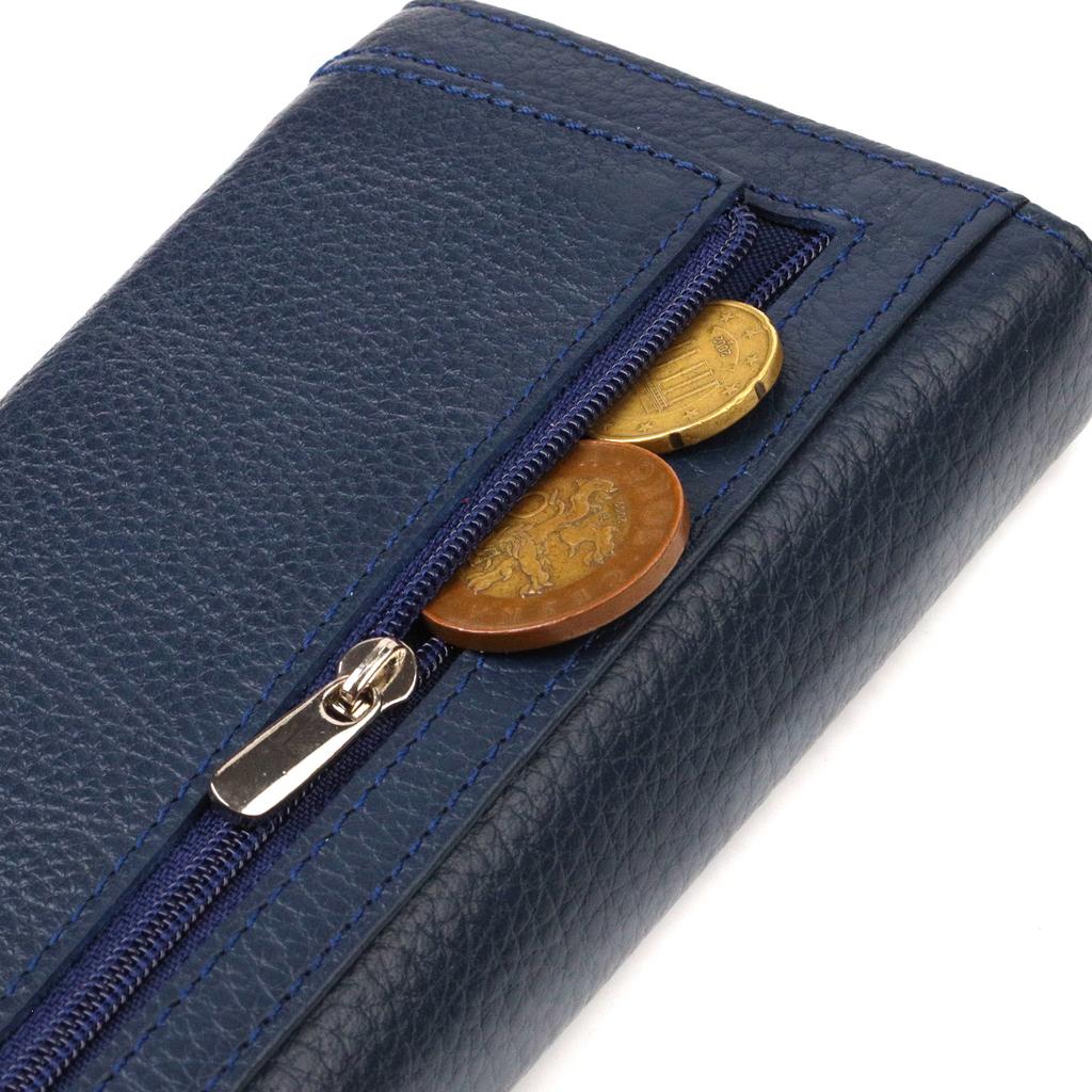 Women's Stylish Leather Wallet with Convenient Functionality CANPELLINI 21725 Blue