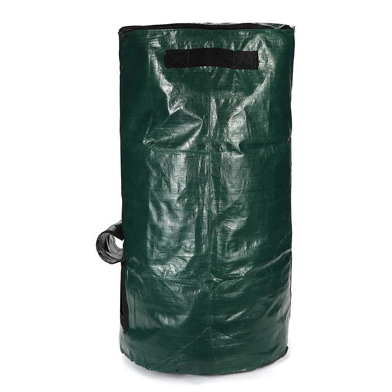 80L Household Organic Waste Kitchen Garden Yard Compost Bag Portable Environmental PE Cloth Planter 45X80CM