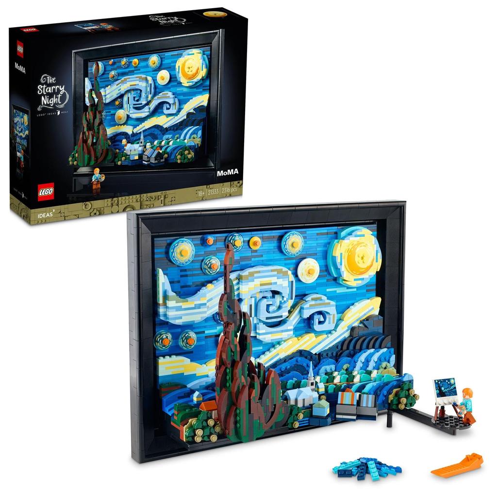 LEGO Idea Van Gogh Toy Toy Present Birthday Block Christmas Men Women Painting Art Interior Stylish Mother Father 21333 "Starry Night"