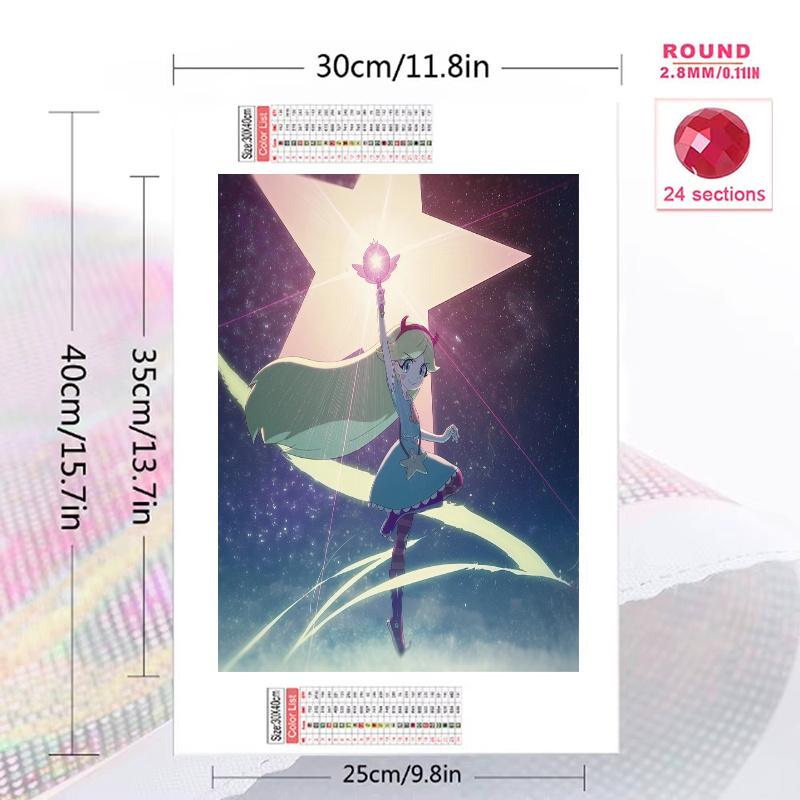 Star vs. the Forces of Evil 100% Round Full Drill 5D DIY Diamond Painting Embroidery Cross Stitch Rhinestone Décor