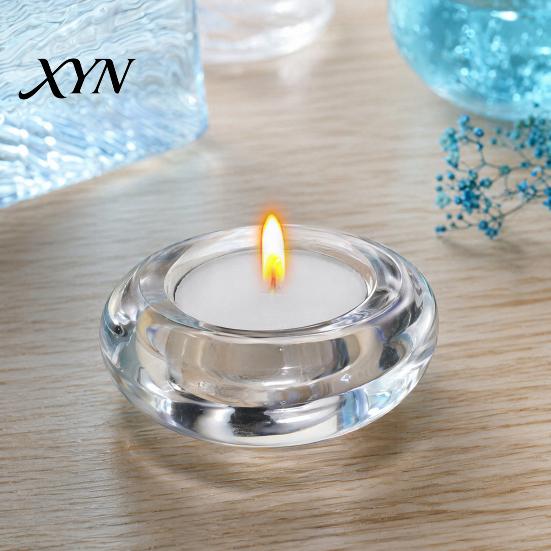 Decorative Glass Candle Holder Flower Tealight Holder, Plum Blossom Durable for Home Party Decor, Wedding Table Centerpiece Bedroom