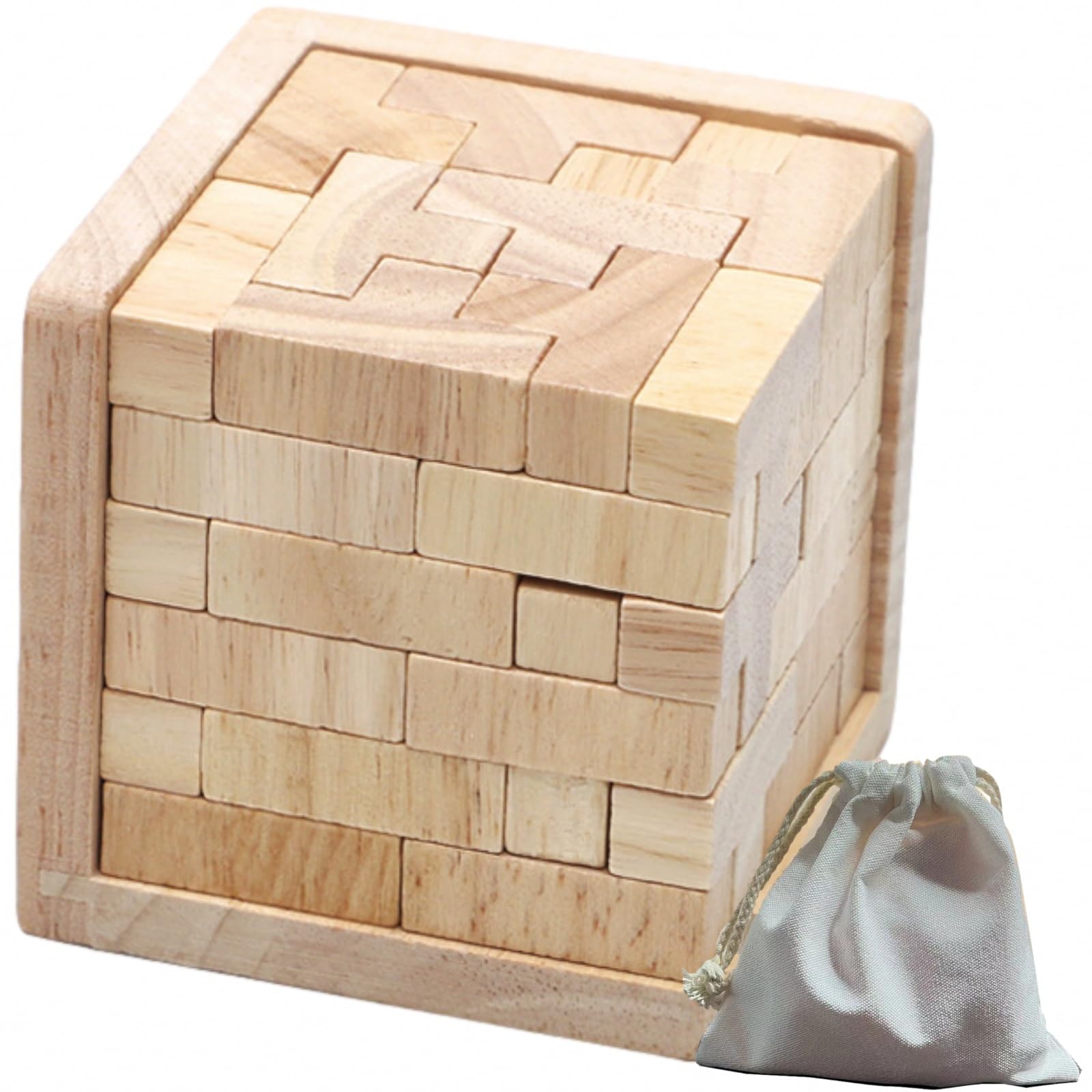 

Sweet Plus Wooden 3D Cube Puzzle Brain Training Puzzle Game for Adults Improves Intelligence and Brain Brain Decorative Gift - - Challenging,