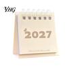 Clear Date Tracking Planner Mini Desk Calendar 2027, Jan. 2027 to Dec. Standing Flip Small Durable Daily Schedule Organizer Desktop Calendar,