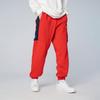 Nike NBA Brooklyn Nets Color Block Logo Fleece Lace-Up Sports Pants Men bottoms Red DC0897-657