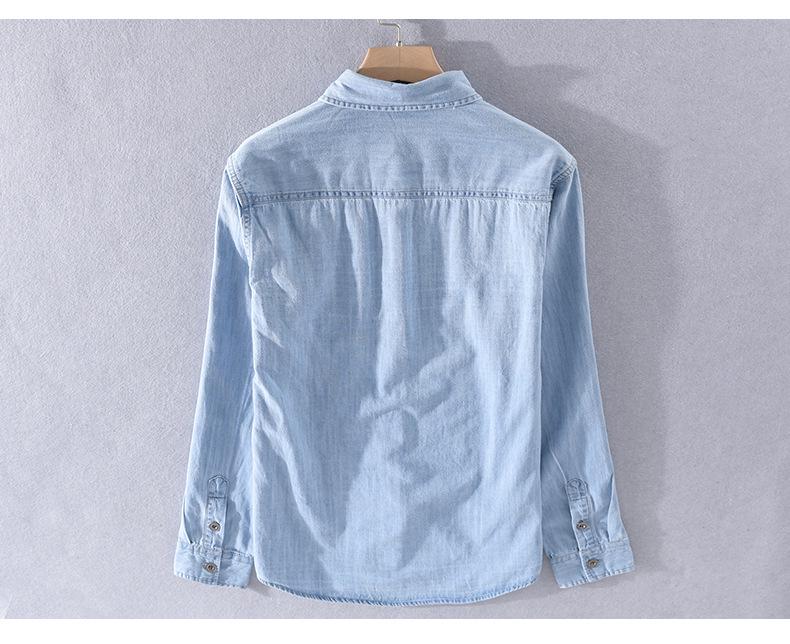 Men's Denim Casual Long Sleeve Shirt Jacket - Autumn/Winter Collection