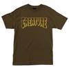Creature LOGO OUTLINE Skateboard T Shirt CHOCOLATE