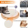 Double Layer Wooden Cat Scratching Post with Teaser Toy, Sisal Mat & Self-Amusement Ball