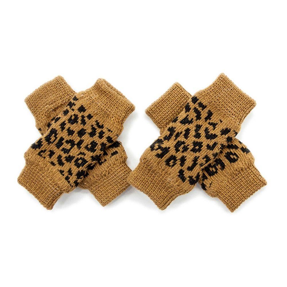 4pcs/set Warm Dog Leg Sleeves Elastic Dog Leg Socks Pet Accessories Pet Knee Pads  for Four Seasons