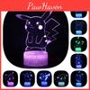 Pikachu Led Night Light 3d Illusion Lamp Bedside Kids Bedroom Gifts