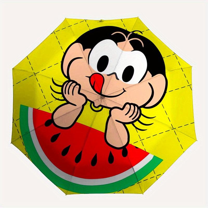 

1pc Watermelon Magali, Cartoon Themed High-quality Umbrella,Automatic Opening and Closing Umbrella,Multi-functional Umbrella G0811212