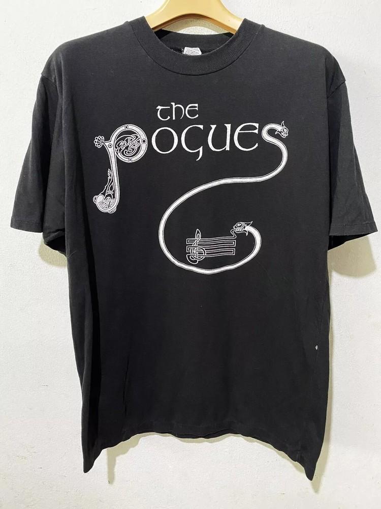 The Pogues Band Shirt, The Pogues Black Unisex T-shirt Reprint S-5XL Men Women Unisex T-Shirt S