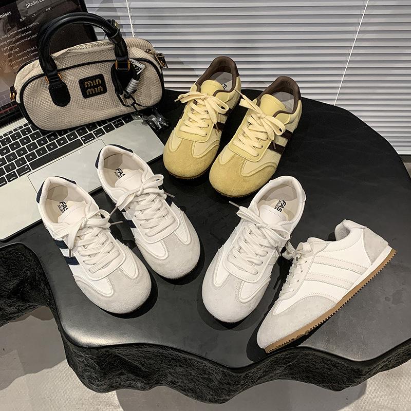 Retro color matching German training shoes women's 2025 summer new soft sole light and comfortable casual versatile sports Forrest Gump shoes