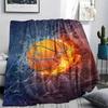 1Pc Basketball Soccer Print Flannel Blanket, High Quality Comfortable for All Seasons, Home Decor, Warmth and Comfort, Perfect for Christmas Gifts