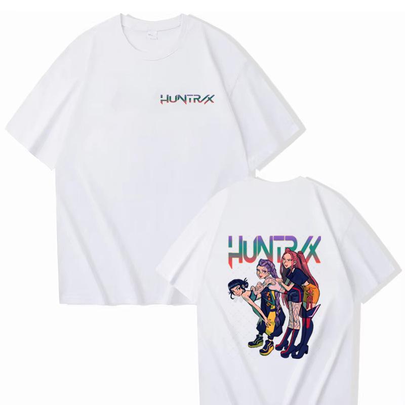 KPop Demon Hunters Aesthetic T-shirts Streetwear Harajuku Y2k Fashion Short Sleeve T-shirt Men Women Casual Loose T Shirt