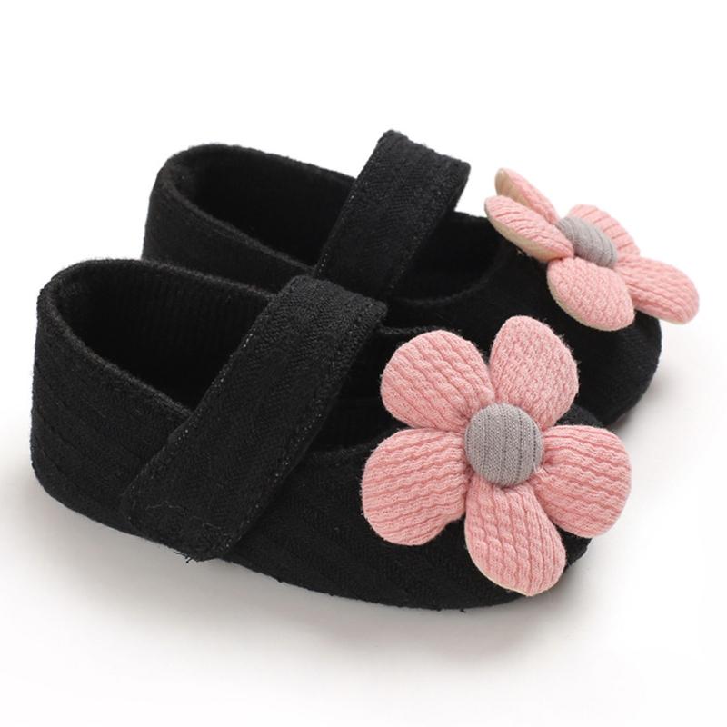 Cute Flower Soft Sole Non-Slip Prewalker Princess Shoes for Kids Baby Toddler Girls