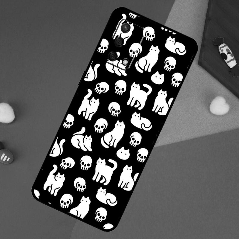 Witch Black Cat Case For Oppo A17 A60 A40 A80 A16 A76 A96 A98 A58 A78 A18 A38 A57 A74 A54 A94 A15 A5 A6 Pro
