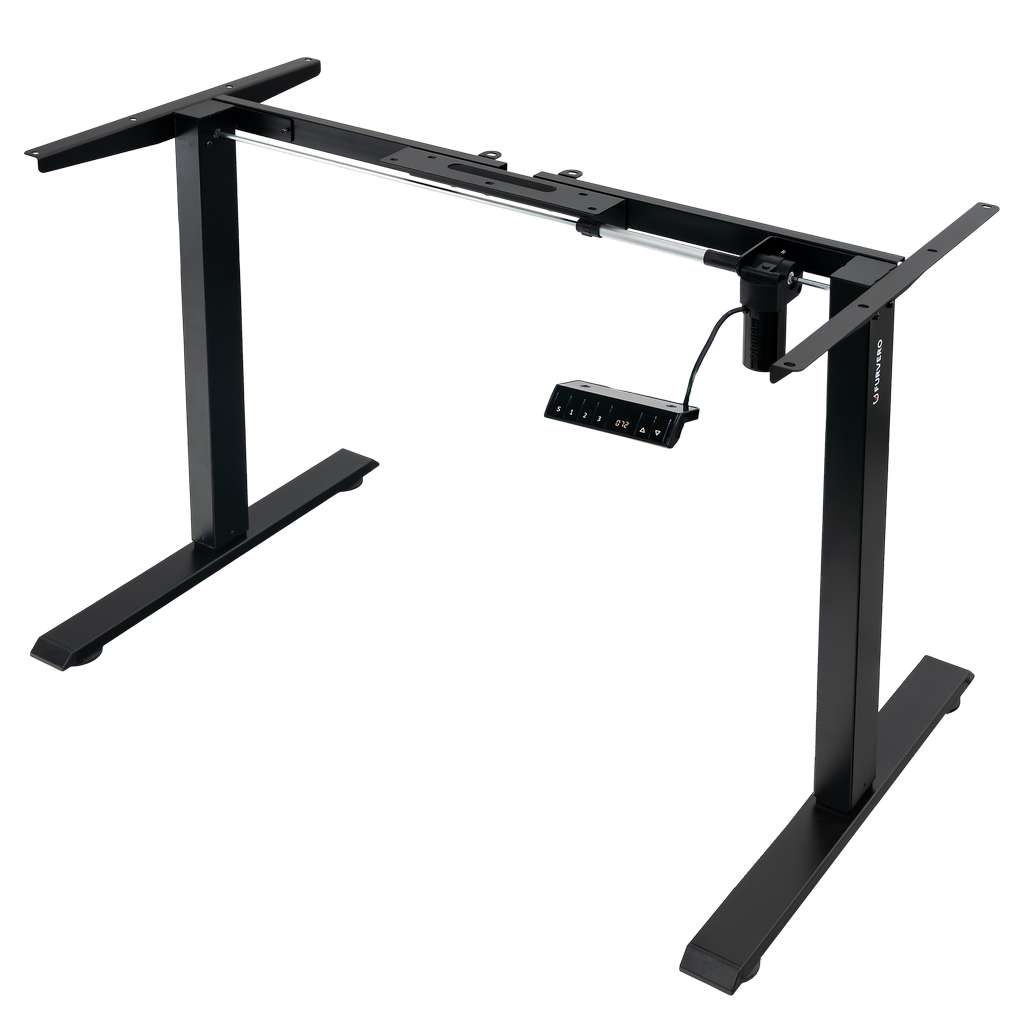 Furvero 1-motor Electric Adjustable Desk Frame (max Countertop. 120-140 X 60-70 Cm) Black N