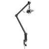 LogiLink Microphone Arm 3/8" & 5/8" Desktop Microphone Stand Scissor 360° Streaming Podcast Gaming
