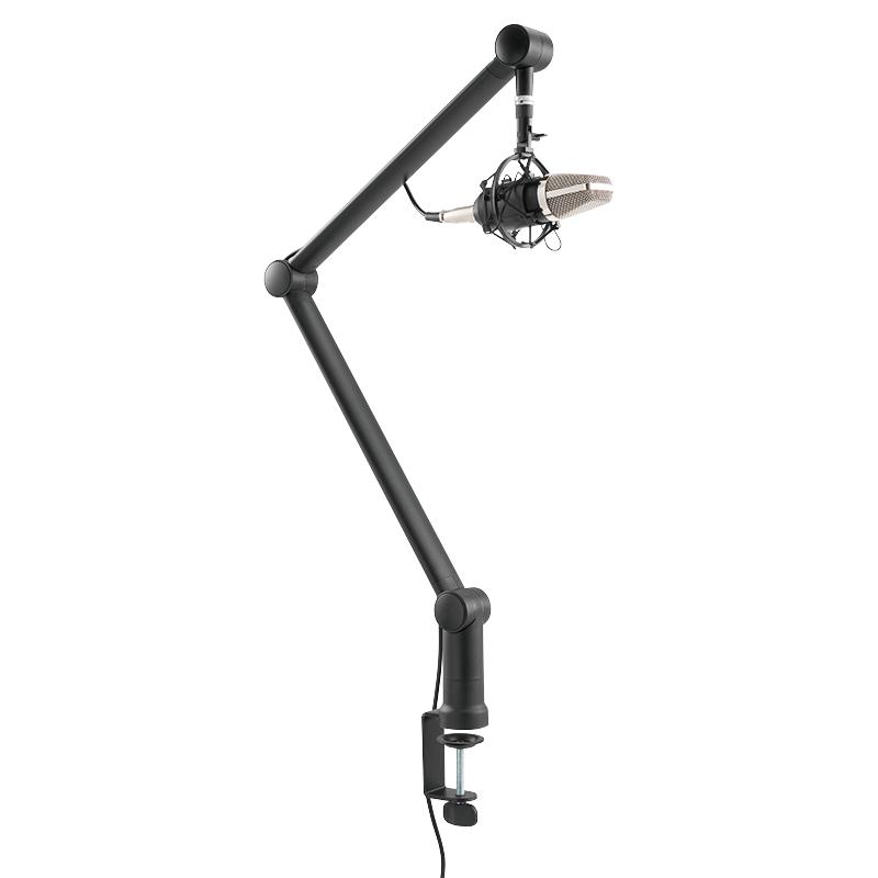 LogiLink Microphone Arm 3/8" & 5/8" Desktop Microphone Stand Scissor 360° Streaming Podcast Gaming