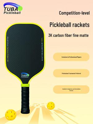 Advanced 3K Carbon Fiber Pickleball Paddle with Matte Non-Slip Grip for Professional Training and Sports Exercise.