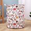 Printed Laundry Basket Portable Foldable Laundry Organiser Cotton & Linen Clothes Basket Children's Toys Dirty Laundry Basket