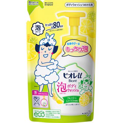 Biore u Biore-u Köpüklü Vücut Yıkama Jeli - Narenciye - Yedek 480ml Genel Amaçlı (Biyore II) Vücut Sabunu Cildinizi ıslatın, 1-2 pompa köpük alın