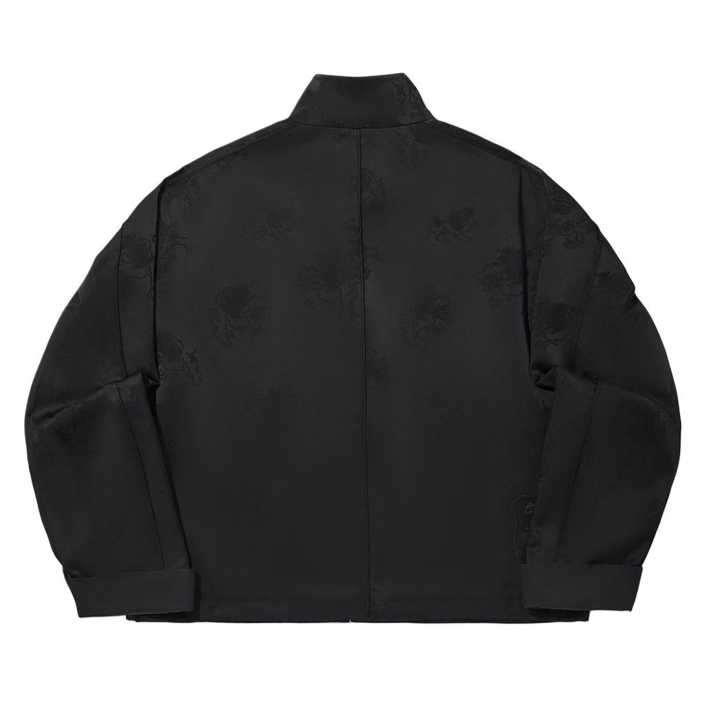 Li Ning Kung Fu Series Jednobarevná Bunda na Zip Stojáček Univerzální Volná Bunda Pánské bundy AFDVG15-1