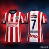 2026 Guadalajara Chivas Luis Romo #7 Fotbalový dres Letní 3D Sportovní Fotbalové Tričko Prodyšné Rychleschnoucí Rodinné