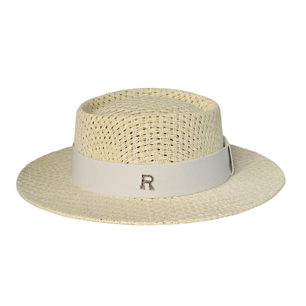 R High Quality Beach Sun Straw Hats For Women Uv Sun Protection Wide Brim Summer Straw Hat Hollow Design Boater Chapeau Femme