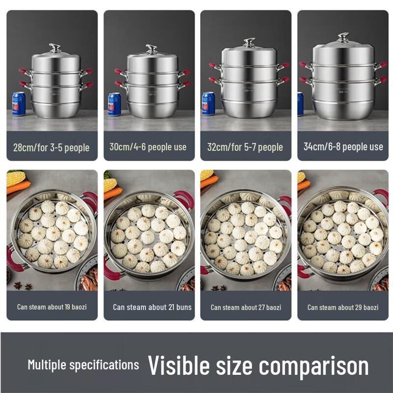 MAXCOOK Multi-Layer 304 Stainless Steel Steamer Pot