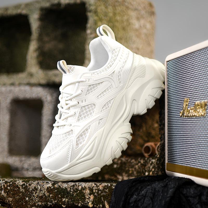 

Весенне-осенние женские прорывные резиновые легкие кроссовки для бега на толстой подошве для фитнеса на открытом воздухе 42 бежевый