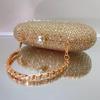 Gold Sparkling Rhinestone Clutch: Elegant Women's Evening Handbag with Diamond Detailing