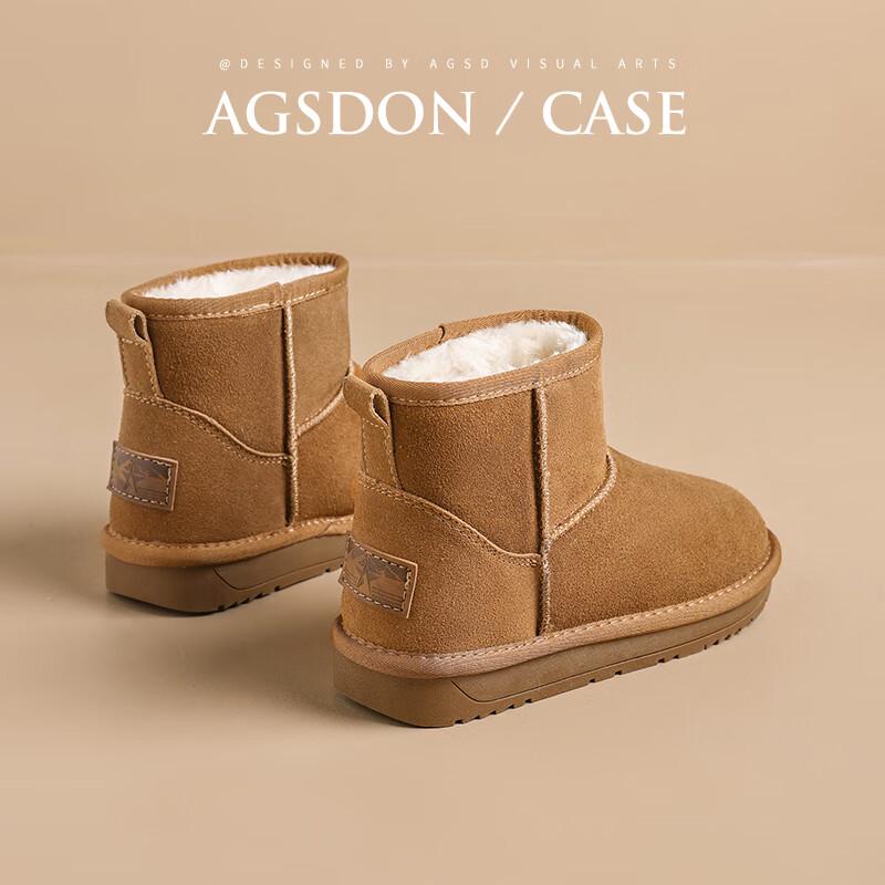 Agsdon Women's Warm Fleece-Lined Snow Ankle Boots