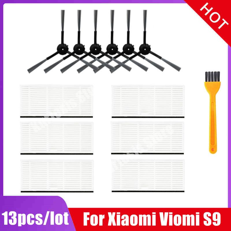 Haupt-Seitenbürste Hepa-Filter Staubbeutel Mopptücher Lappen Zubehör-Set für Xiaomi Viomi S9 Roboter-Staubsauger Ersatzteile