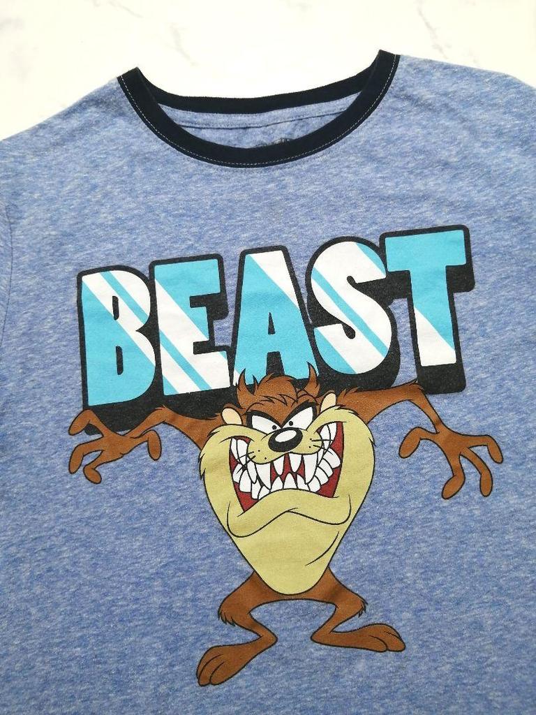 [USED] Looney Tunes Tasmanian Devil Character T-Shirt Ringer T-Shirt