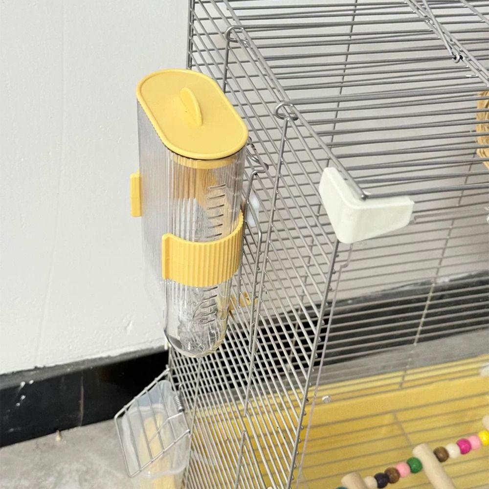 Wandmontierter Vogeltränke No Drip 360ML Kaninchenwasserspender mit Skala mit Hahn Auslauf Haustier Hängender Futterspender