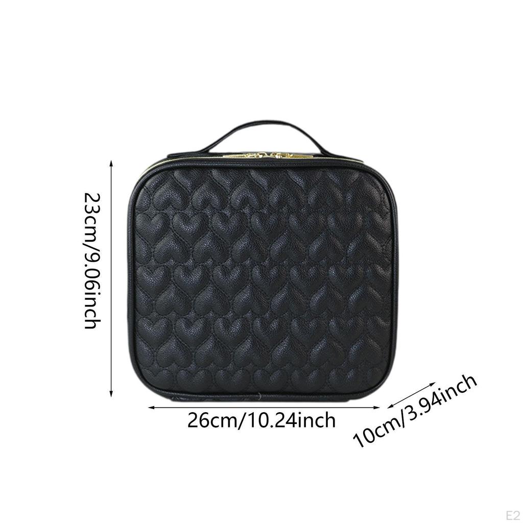 Cosmetic Bag with Handle Makeup Case Organizer Portable for Eyeshadow