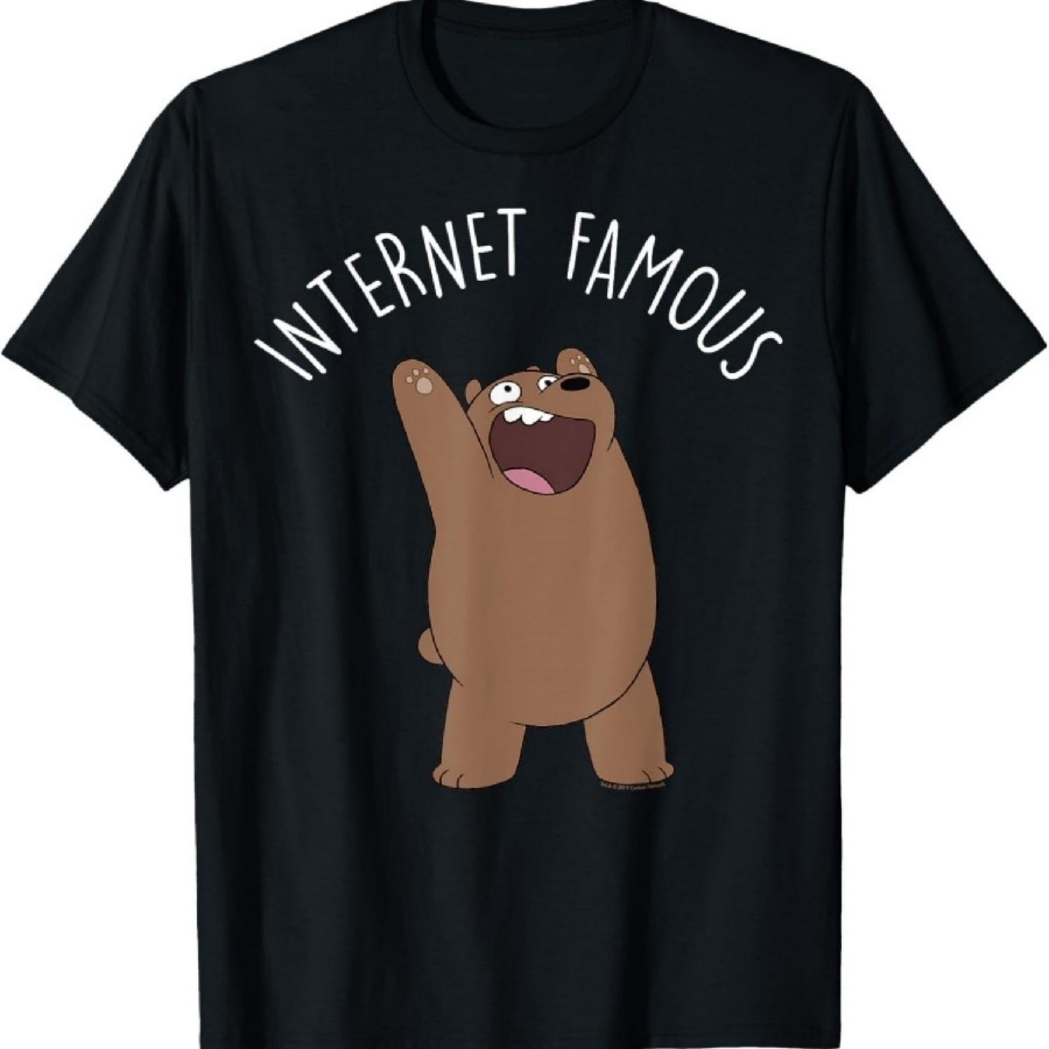 Футболка Cartoon Network We Bare Bears Гризли Интернет-знаменитость S