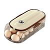 Automatic Rolling Egg Container Fridge Storage Box Food Grade BPA Free Transparent Stackable Fridge Organizer with Lid