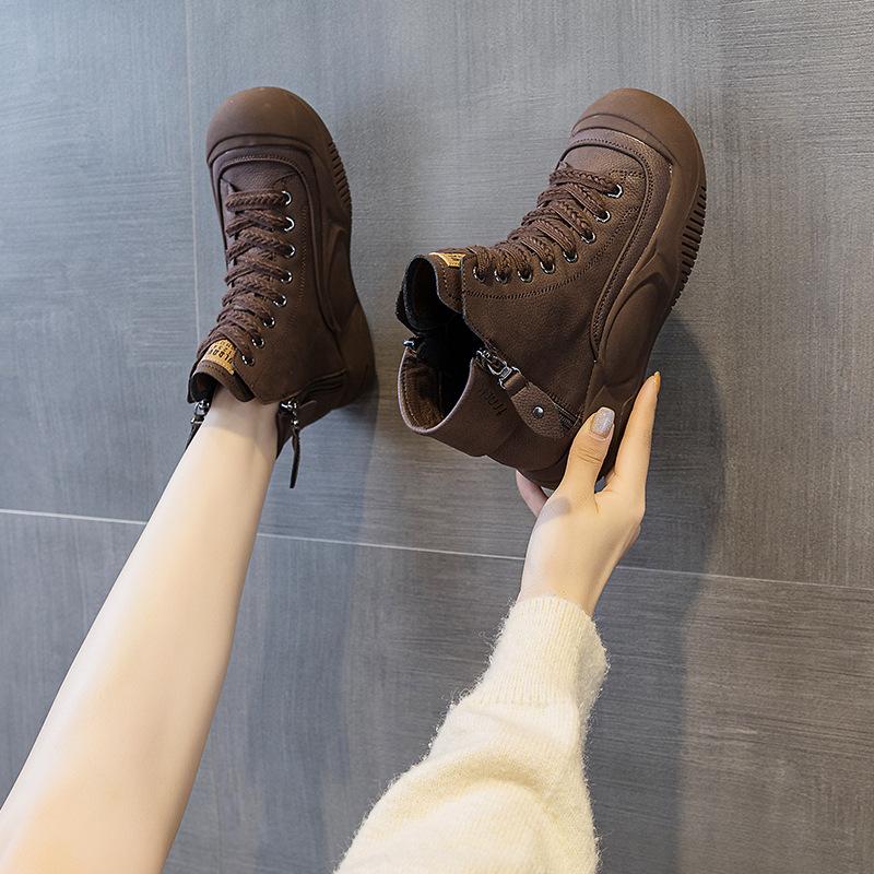 Daddy shoes women's autumn 2025 new retro lightweight Internet celebrity burst board platform height increase casual fashion women's shoes